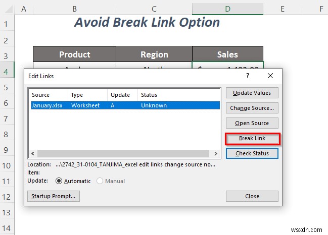 [Fix]:Excel 편집 링크 변경 소스가 작동하지 않음