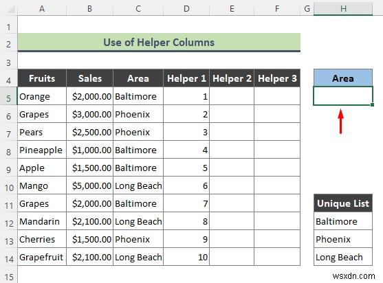 필터가 있는 Excel 데이터 유효성 검사 드롭다운 목록(예제 2개)