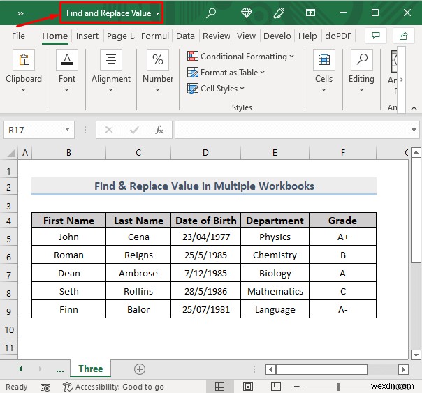 여러 Excel 파일에서 값을 찾고 바꾸는 방법(3가지 방법)