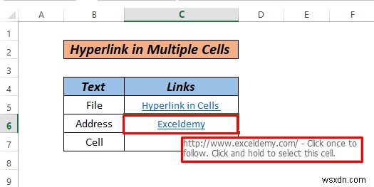 Excel에서 여러 셀을 하이퍼링크하는 방법(3가지 방법) 