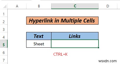 Excel에서 여러 셀을 하이퍼링크하는 방법(3가지 방법) 