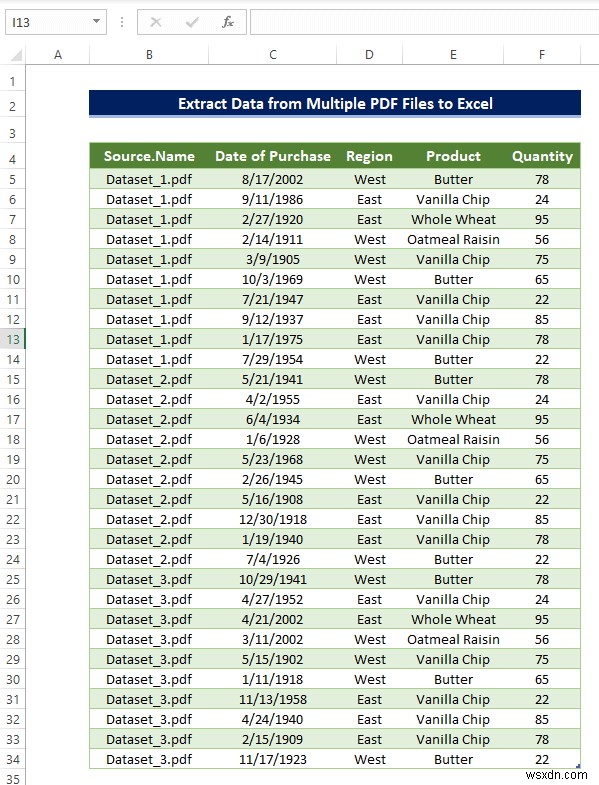 여러 PDF 파일에서 Excel로 데이터를 추출하는 방법(3가지 적절한 방법)