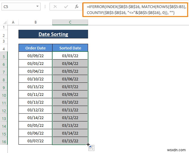 Excel에서 날짜별로 행을 정렬하는 방법(8가지 방법)