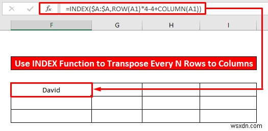 Excel에서 모든 n개의 행을 열로 바꾸는 방법(2가지 쉬운 방법)