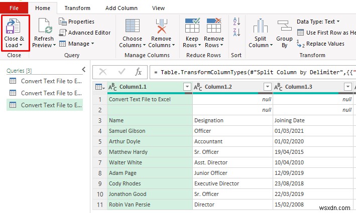 텍스트 파일을 Excel로 자동 변환하는 방법(적절한 3가지 방법)