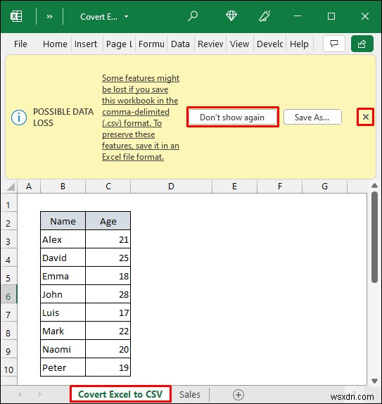 Excel을 쉼표로 구분된 CSV 파일로 변환(2가지 쉬운 방법)