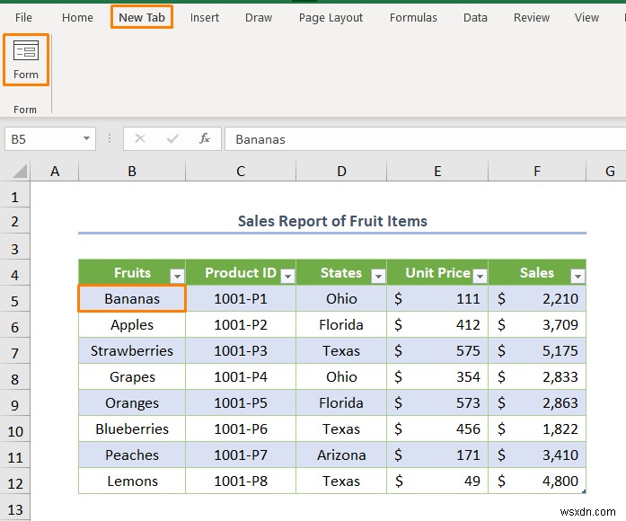 Excel에서 양식을 사용하여 데이터베이스를 만드는 방법