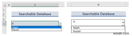 Excel에서 검색 가능한 데이터베이스를 만드는 방법(2가지 빠른 요령)