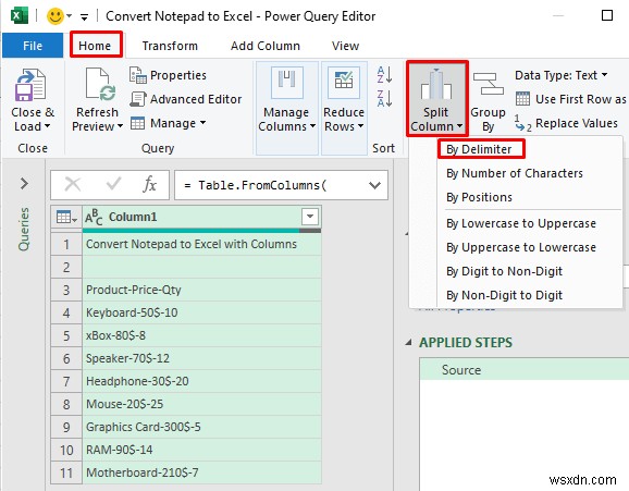 열이 있는 Excel에서 메모장 또는 텍스트 파일을 여는 방법(3가지 쉬운 방법)