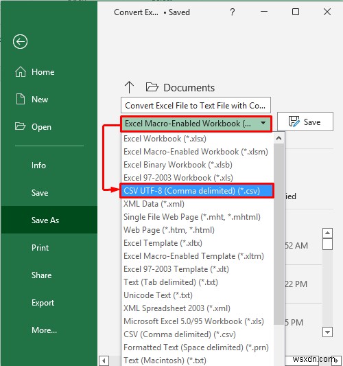 Excel 파일을 쉼표로 구분된 텍스트 파일로 변환하는 방법(3가지 방법)