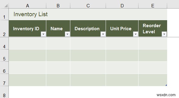 Excel에서 재고 데이터베이스를 만드는 방법(3가지 쉬운 방법)