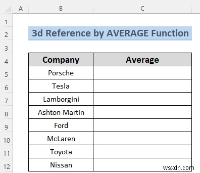 Excel에서 이름을 사용하여 3D 참조를 만드는 방법(7가지 쉬운 방법)