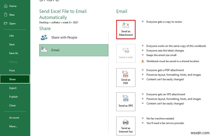 Excel 파일을 이메일로 자동 전송하는 방법(적절한 3가지 방법)