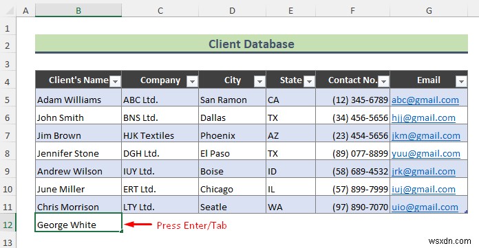 Excel에서 클라이언트 데이터베이스를 만드는 방법(간단한 단계 포함)