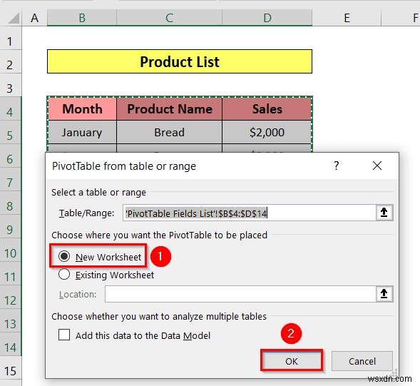 Excel에 슬라이서를 삽입하는 방법(3가지 간단한 방법)