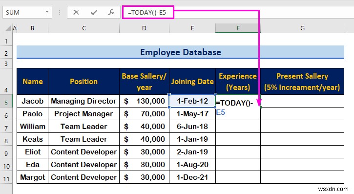 Excel에서 직원 데이터베이스를 만드는 방법(간단한 단계 포함)