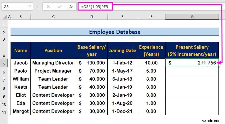 Excel에서 직원 데이터베이스를 만드는 방법(간단한 단계 포함)