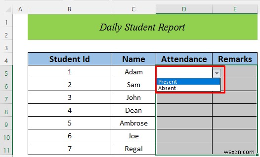 Excel에서 일일 활동 보고서를 만드는 방법(5가지 쉬운 예)