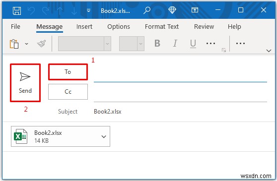 편집 가능한 Excel 스프레드시트를 이메일로 보내는 방법(3가지 빠른 방법)