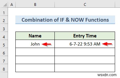 Excel에서 타임스탬프 데이터 항목을 자동으로 삽입하는 방법(5가지 방법)