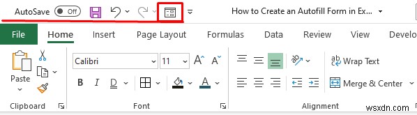 Excel에서 자동 완성 양식을 만드는 방법(단계별 가이드)