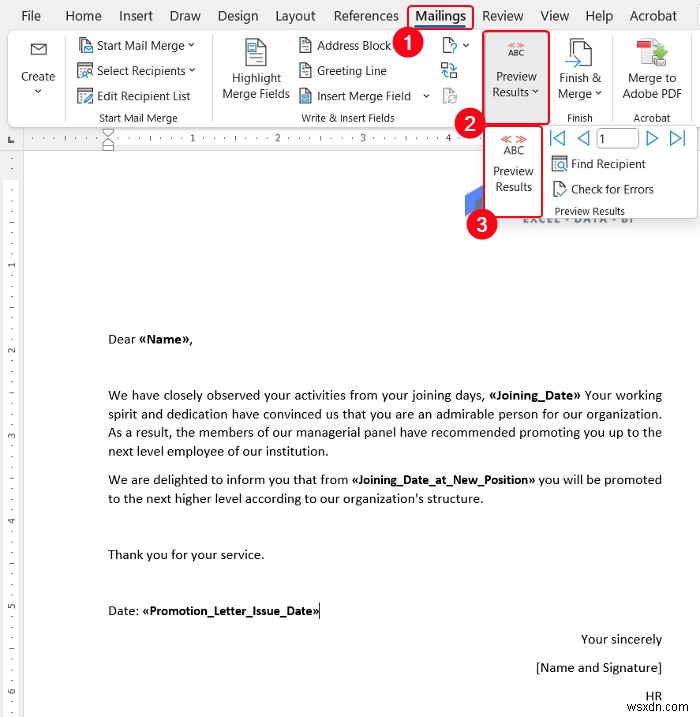 Excel 편지 병합에서 날짜 형식을 변경하는 방법(빠른 단계 포함)