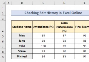 Excel Online에서 편집 기록을 확인하는 방법(간단한 단계 포함)