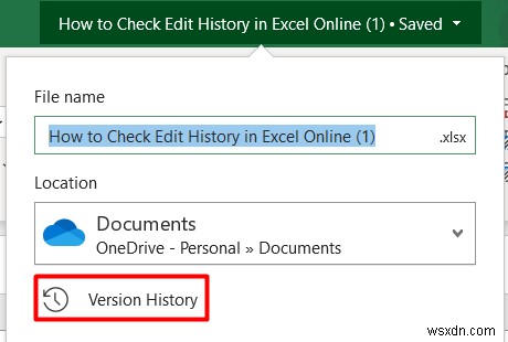 Excel Online에서 편집 기록을 확인하는 방법(간단한 단계 포함)