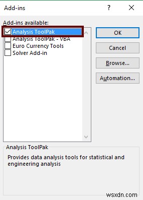 [고정:] Excel에 데이터 분석이 표시되지 않음(2가지 효과적인 솔루션)