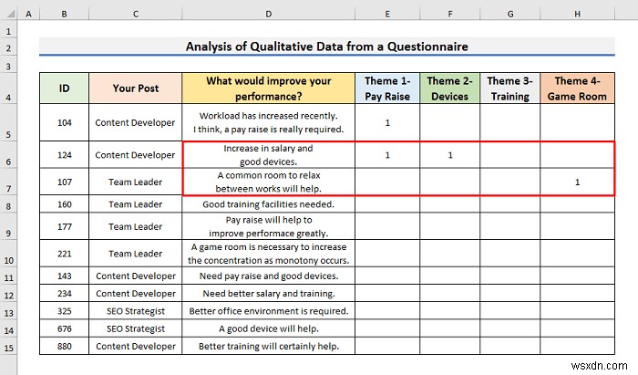 Excel에서 설문지의 정성 데이터를 분석하는 방법