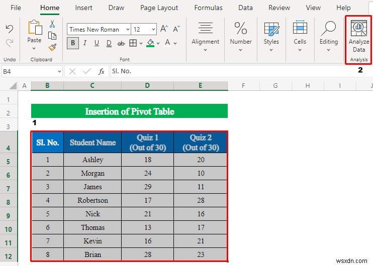 Excel에서 데이터 분석을 사용하는 방법(5가지 쉬운 방법)