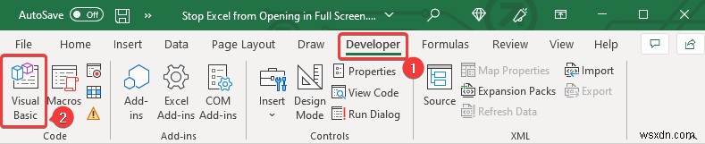 Excel이 전체 ​​화면에서 열리지 않도록 하는 방법(4가지 방법)