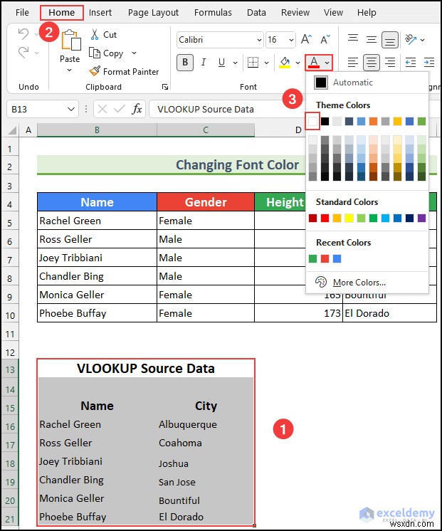 Excel에서 VLOOKUP 소스 데이터를 숨기는 방법(5가지 쉬운 방법)