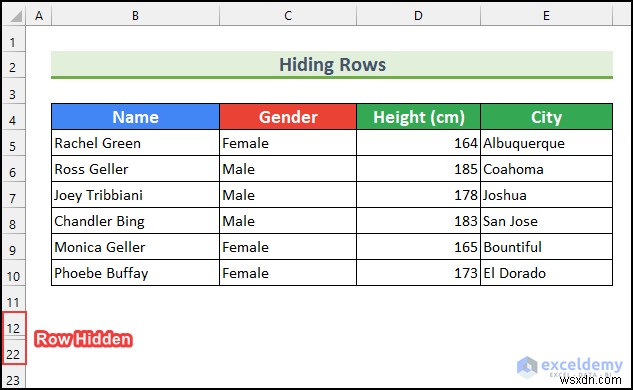 Excel에서 VLOOKUP 소스 데이터를 숨기는 방법(5가지 쉬운 방법)