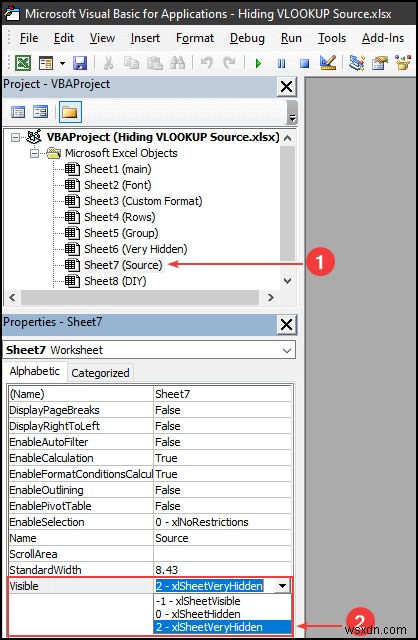 Excel에서 VLOOKUP 소스 데이터를 숨기는 방법(5가지 쉬운 방법)