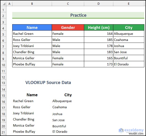 Excel에서 VLOOKUP 소스 데이터를 숨기는 방법(5가지 쉬운 방법)