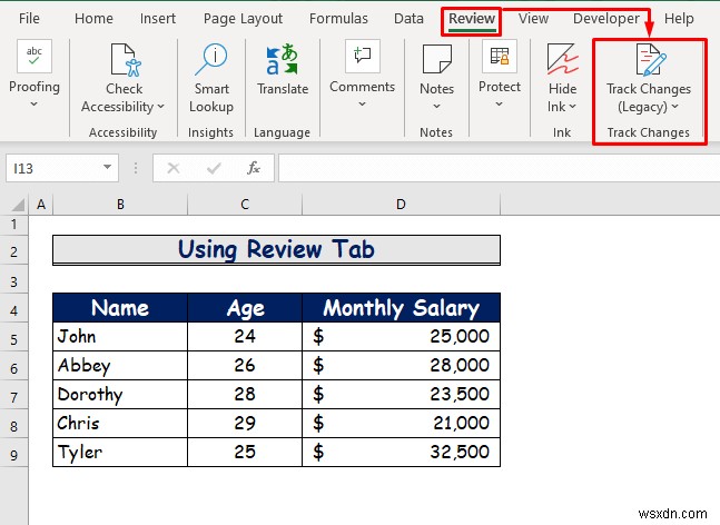 Excel에서 변경 내용 추적을 활성화하는 방법(사용자 정의 포함)