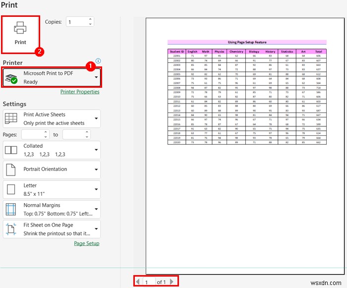 한 페이지 PDF에 Excel 시트를 맞추는 방법(8가지 간단한 방법)