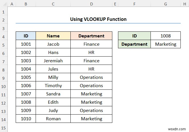 Excel에서 VLOOKUP을 사용하여 데이터를 매핑하는 방법(4가지 빠른 방법)