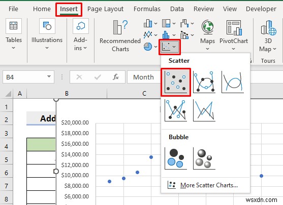 Excel에서 월별 마커를 추가하는 방법(간단한 단계 포함)