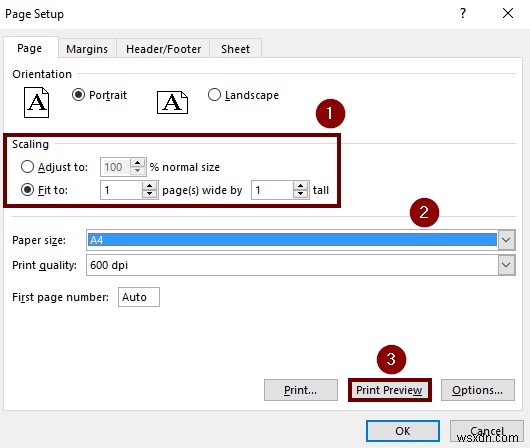 A4 크기로 Excel 시트 전체 페이지를 인쇄하는 방법(5가지 간단한 방법)