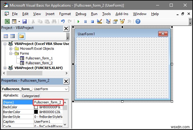 Excel VBA:전체 화면에서 사용자 양식 표시(4가지 쉬운 방법)