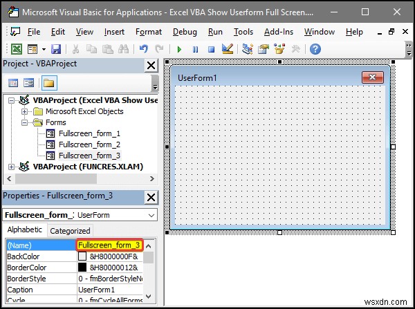 Excel VBA:전체 화면에서 사용자 양식 표시(4가지 쉬운 방법)