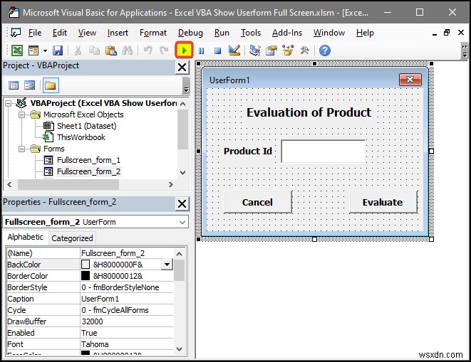 Excel VBA:전체 화면에서 사용자 양식 표시(4가지 쉬운 방법)