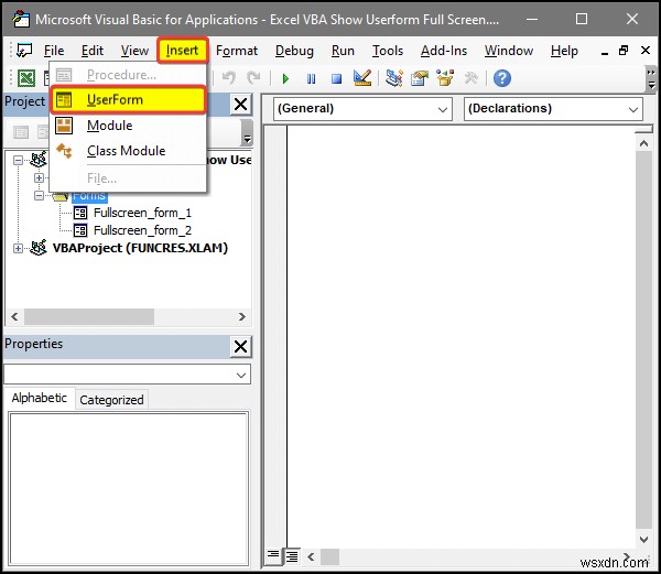 Excel VBA:전체 화면에서 사용자 양식 표시(4가지 쉬운 방법)