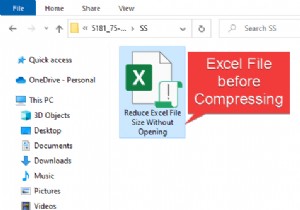 열지 않고 Excel 파일 크기를 줄이는 방법(간단한 단계 사용)