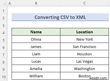 Excel에서 CSV를 XML로 변환하는 방법(간단한 단계 포함)
