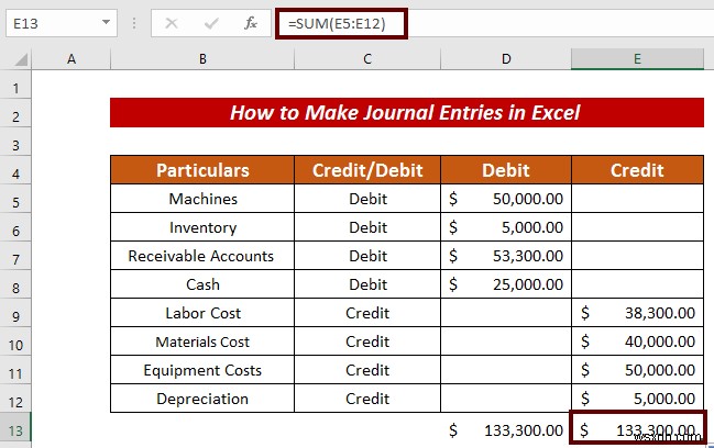 Excel에서 분개를 만드는 방법(간단한 단계 포함)