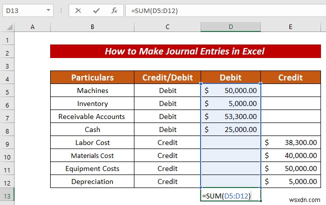 Excel에서 분개를 만드는 방법(간단한 단계 포함)