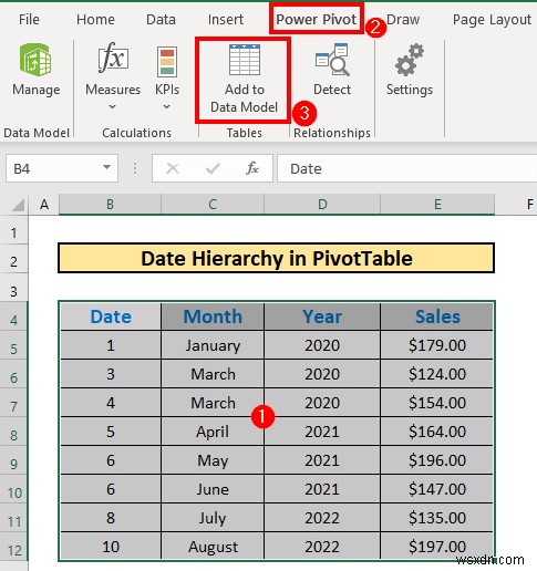 Excel 피벗 테이블에서 날짜 계층 구조 만들기(간단한 단계 포함)